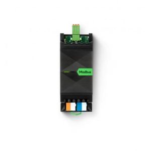 Bemaßte technische Zeichnung des Loxone Fröling Extension Moduls mit Abmessungen 88 x 57 x 35