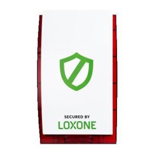 Loxone Außensirene mit LED-Anzeige für Sicherheitslösungen im Smart Home