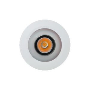 Grafik zur Lichtverteilung eines warmweißen LED Spots mit 38° Abstrahlwinkel bei einer Raumhöhe von 2
