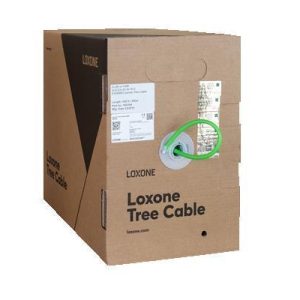 Kartonverpackung des Loxone Tree Kabels mit Kabelauslass