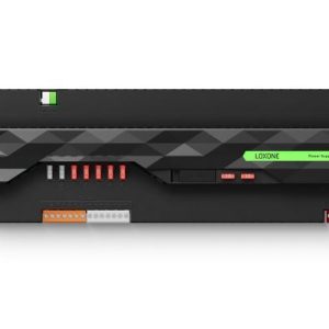 Frontansicht des Loxone Power Supply & Backup Moduls mit AC Inputs