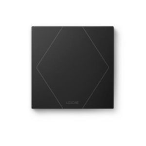 Loxone Touch Pure Air in Anthrazit als kabelloses Bedienelement zur Steuerung von Licht