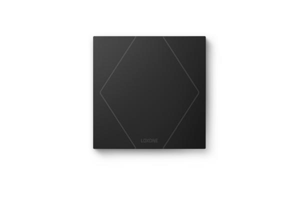 Loxone Touch Pure Air in Anthrazit als kabelloses Bedienelement zur Steuerung von Licht