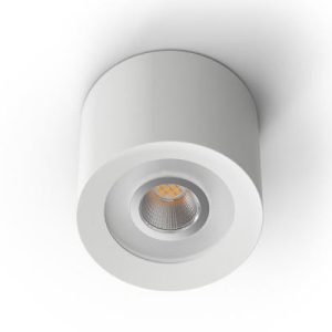 Moderner runder LED Deckenstrahler in Weiß für effiziente Raumbeleuchtung.