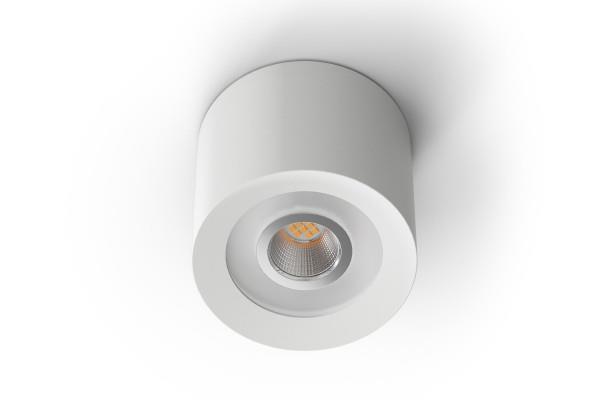 Moderner runder LED Deckenstrahler in Weiß für effiziente Raumbeleuchtung.