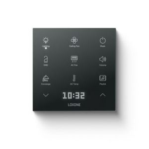 Glas-Touchpanel Loxone Touch Pure zur Steuerung von Licht