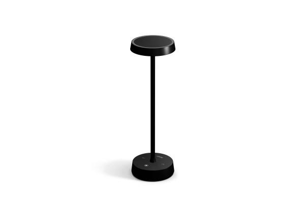 Elegante Loxone LED-Tischlampe in Schwarz mit Touch-Bedienung für stilvolle Lichtsteuerung im Smart Home